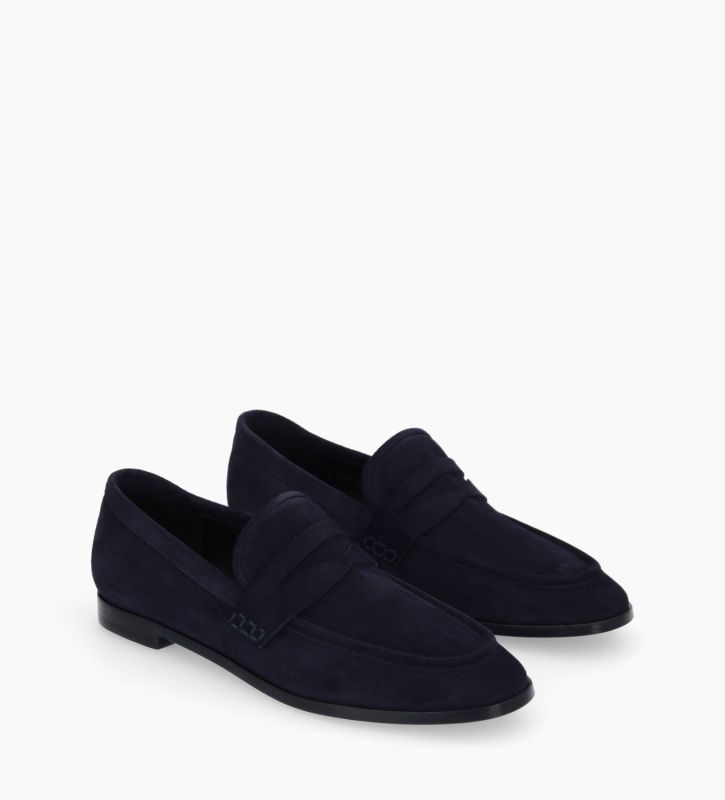 Free Lance Anaïs Mocassin Cuir Velours Marine