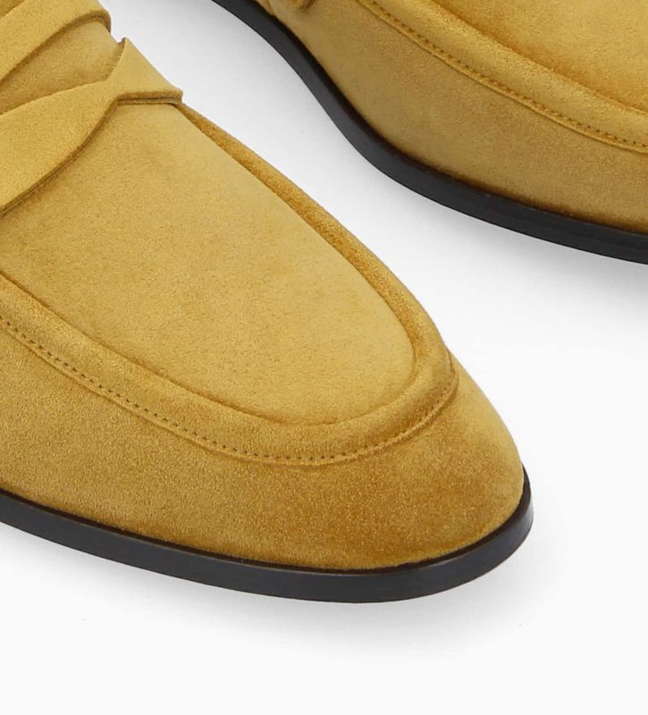 Free Lance Anaïs Mocassin Cuir Velours Moutarde