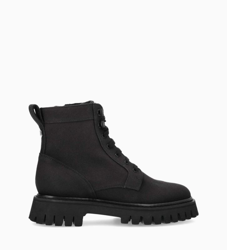 free lance Gisèle Boot ranger à zip Denim Noir