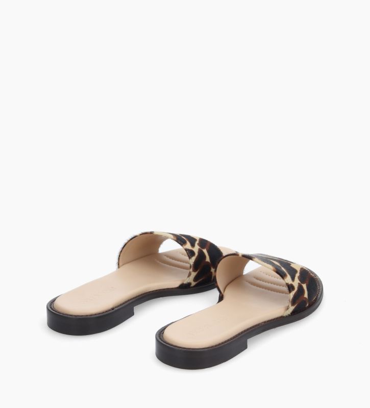 Free Lance Lita Mule Plate Cuir Effet Poney Jungle