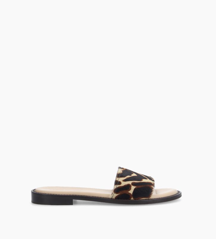 free lance Lita Mule plate Cuir effet poney Jungle