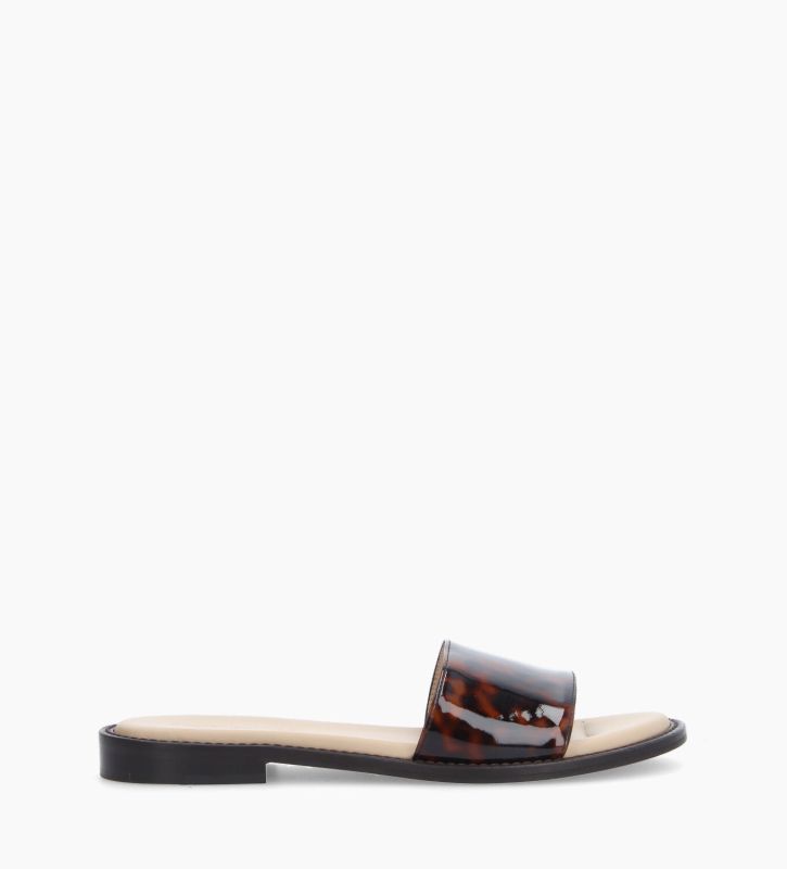 free lance Lita Mule plate Cuir verni Turtle