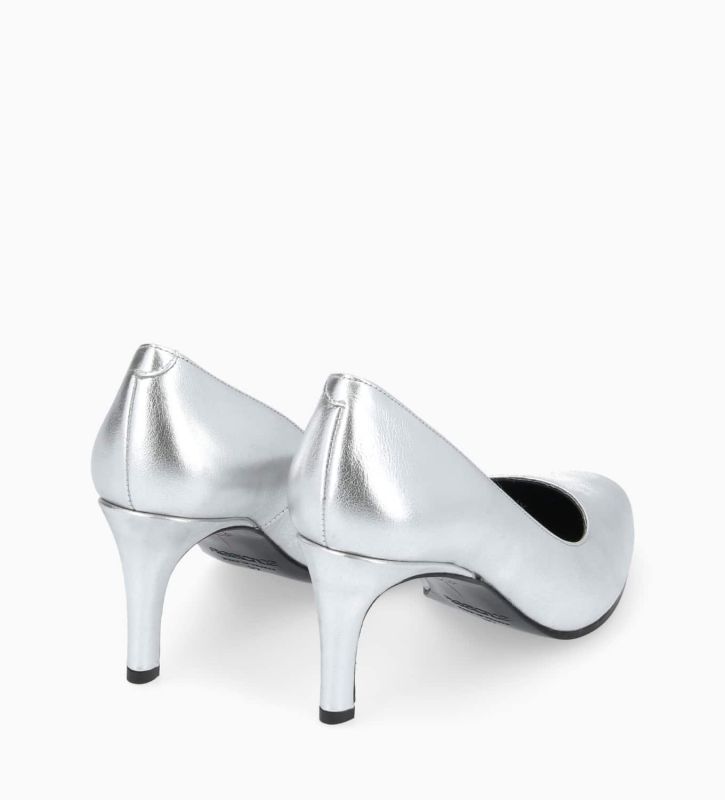 Free Lance Mirri 65 Escarpin Cuir Métallisé Argent