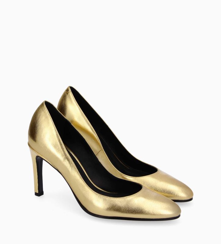 Free Lance Mirri 85 Escarpin Cuir Métallisé Or