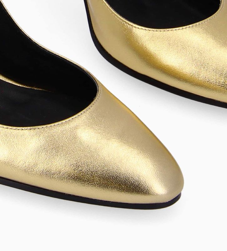 Free Lance Mirri 85 Escarpin Cuir Métallisé Or