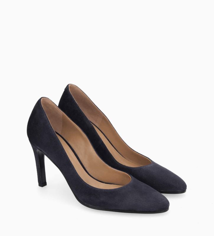Free Lance Mirri 85 Escarpin Cuir Velours Marine