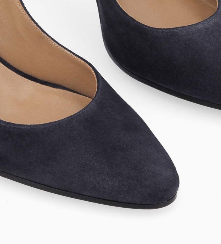 Free Lance Mirri 85 Escarpin Cuir Velours Marine