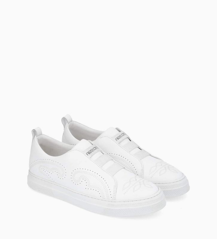 Free Lance Panic Sneaker Cuir Lisse Blanc