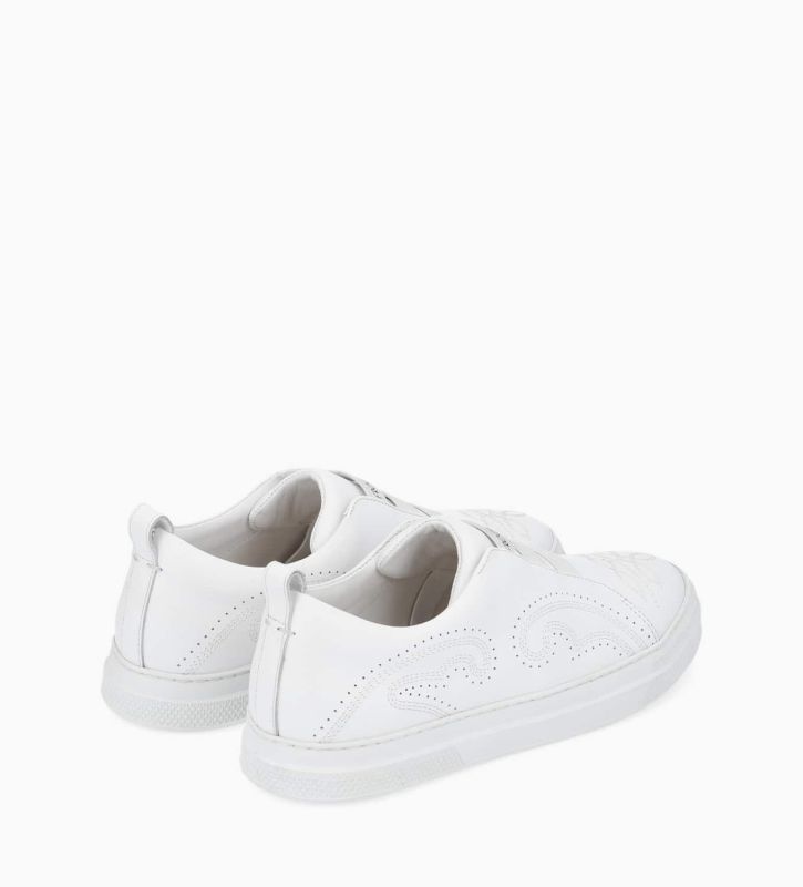 Free Lance Panic Sneaker Cuir Lisse Blanc