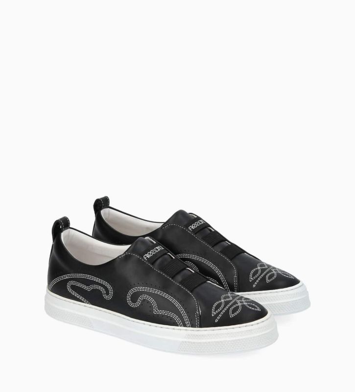 Free Lance Panic Sneaker Cuir Lisse Noir