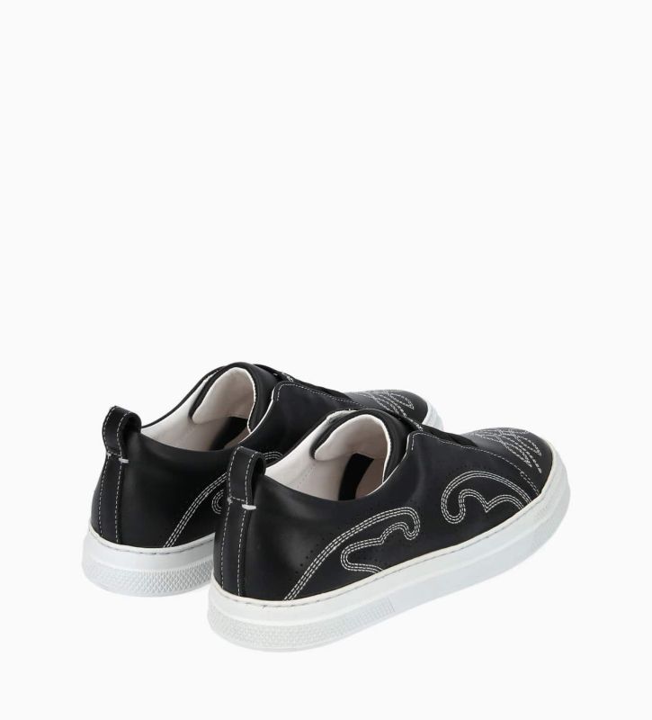 Free Lance Panic Sneaker Cuir Lisse Noir