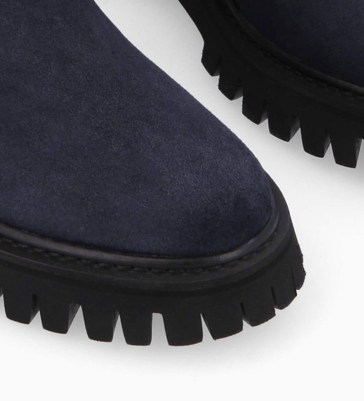 Free Lance Georgia Bottine Chelsea Cuir Velours Marine