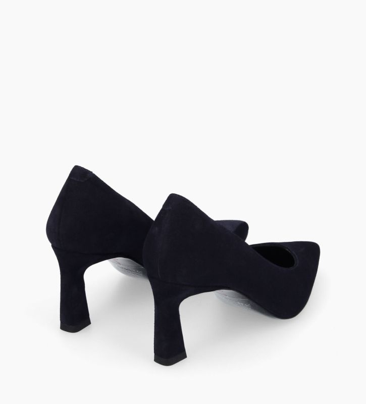 Free Lance Iris 65 Escarpin à Talon à Bout Pointu Cuir Velours Marine