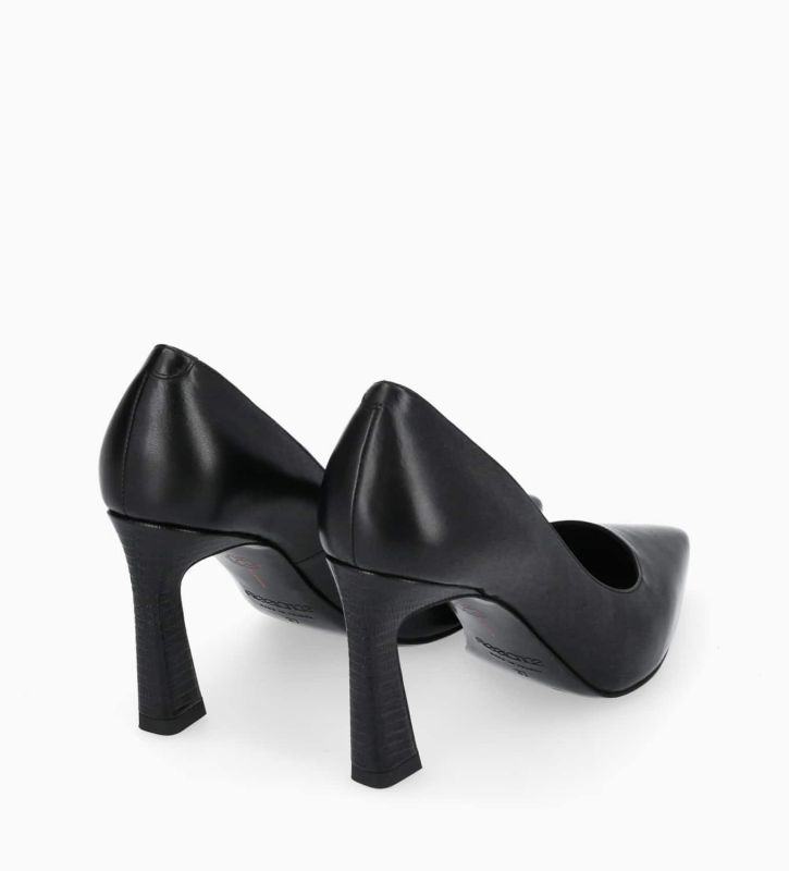 Free Lance Iris 85 Escarpin à Talon à Bout Pointu Cuir De Veau Lisse/Cuir Imprimé Noir