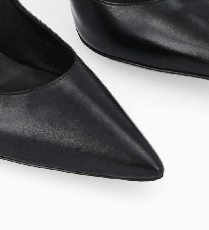 Free Lance Iris 85 Escarpin à Talon à Bout Pointu Cuir De Veau Lisse/Cuir Imprimé Noir