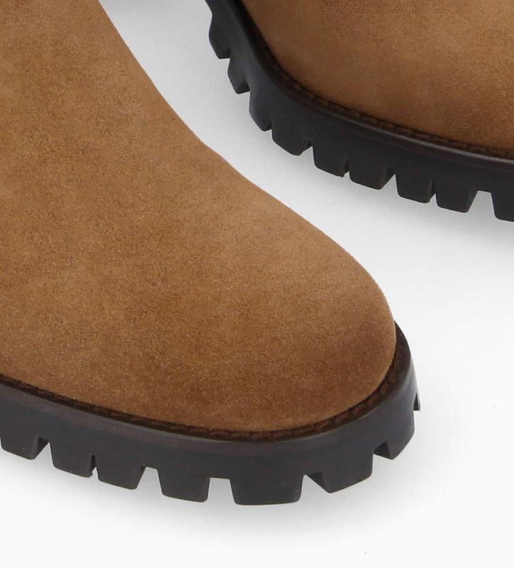 Free Lance Jade 45 Bottine Chelsea à Talon Cuir Velours Brun