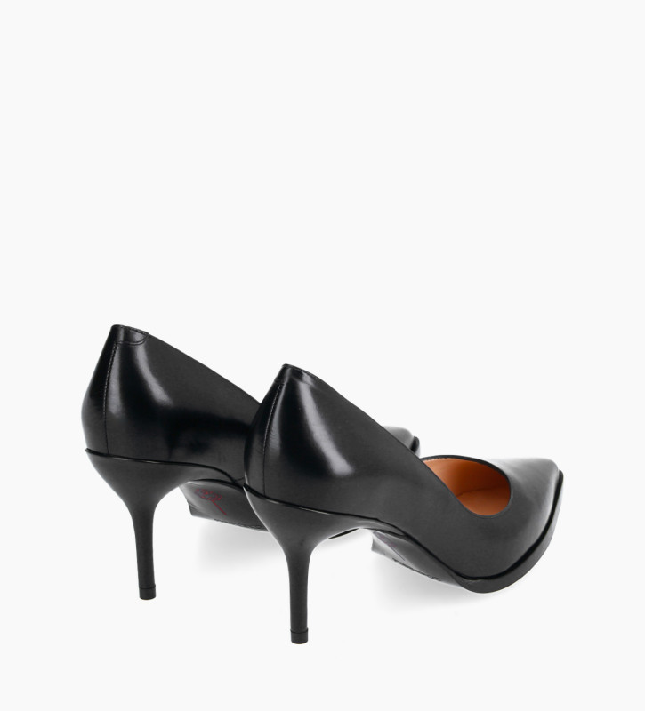 Free Lance Jamie 70 Escarpin à Bout Pointu Cuir De Veau Lisse Noir