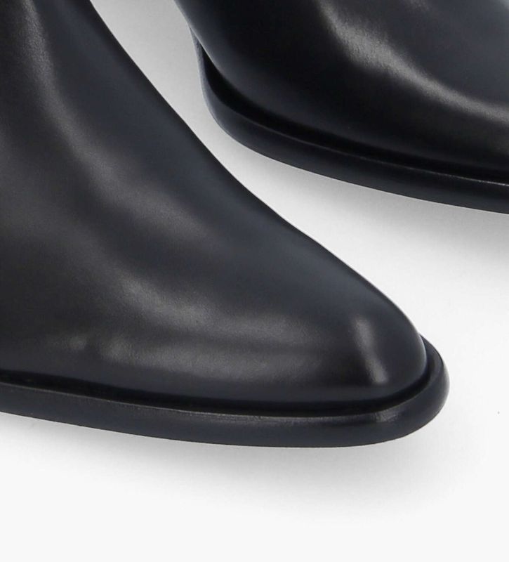 Free Lance Jane 5 Bottine Western Zippée à Talon Cuir Lisse Noir