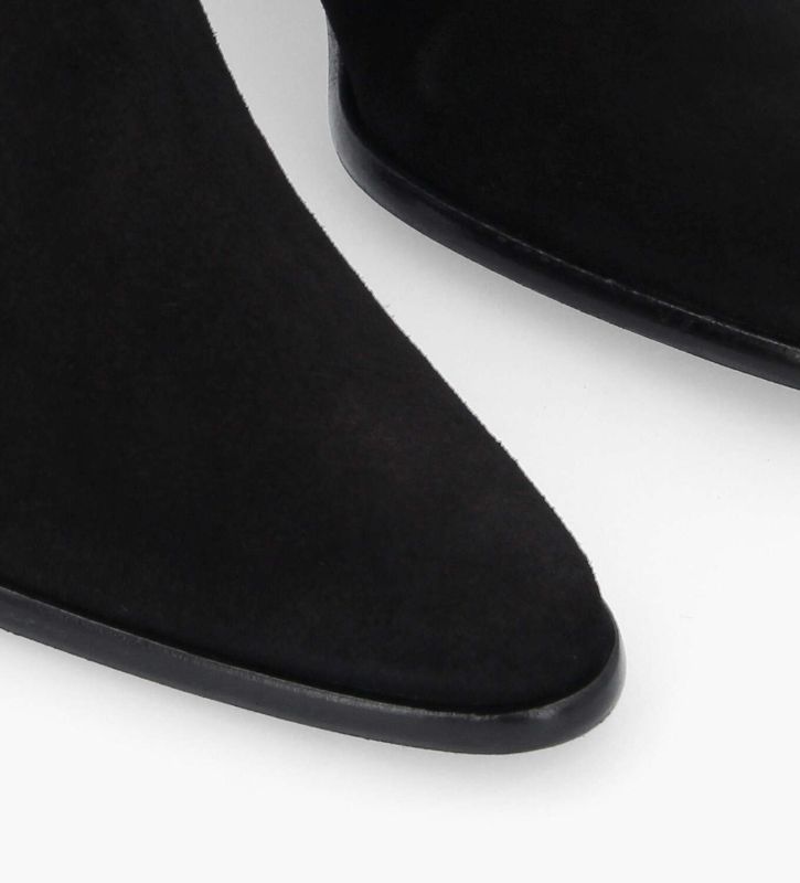 Free Lance Jane 7 Bottine Western Zippée Cuir Velours Noir