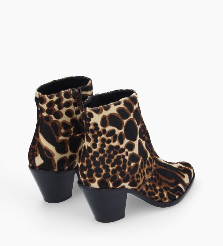 Free Lance Jane 7 Bottine Western Zippée Poils Jungle