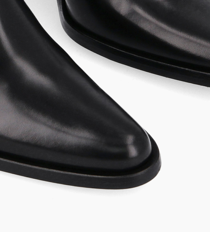 Free Lance Jane 70 Bottine Chelsea à Talon Cuir De Veau Lisse Noir