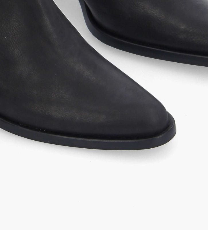 Free Lance Jane 70 Bottine Chelsea à Talon Cuir Grainé Noir