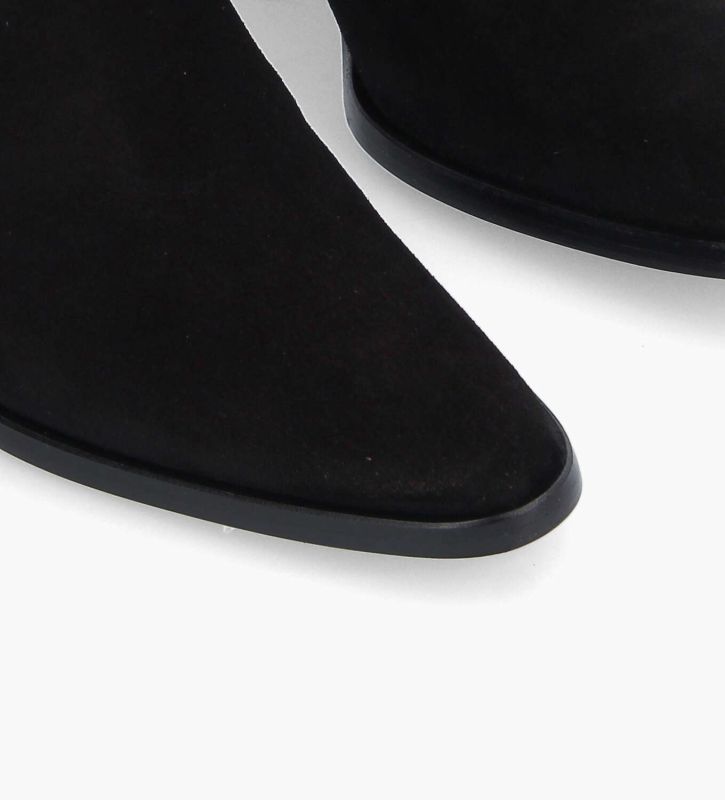 Free Lance Jane 70 Bottine Chelsea à Talon Cuir Velours Noir