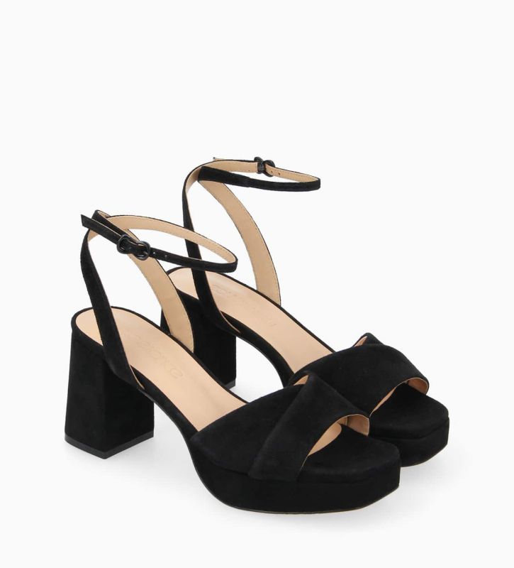 Free Lance Julianne 50 Sandale à Talon Cuir Cachemire Noir