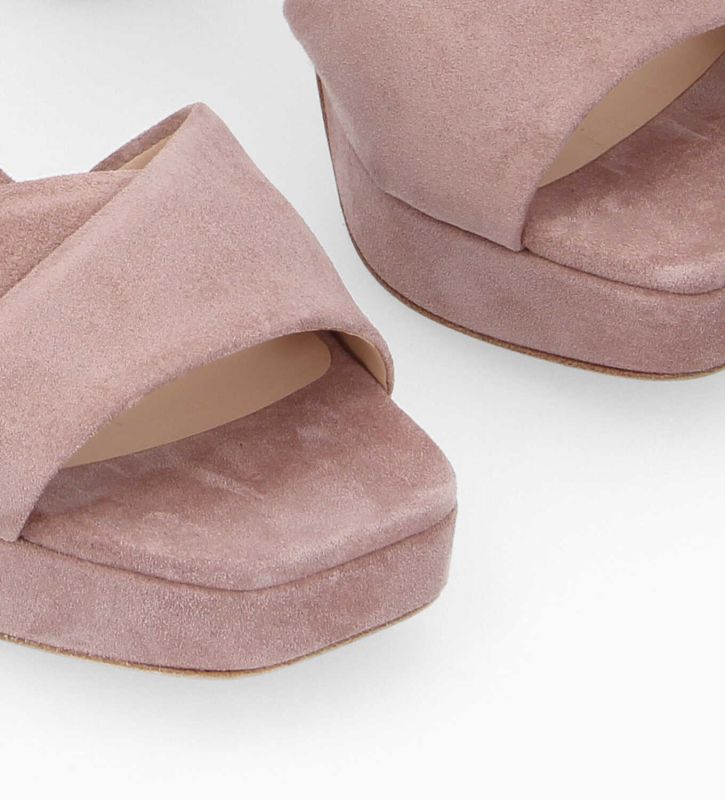 Free Lance Julianne 50 Sandale à Talon Cuir Velours Blush