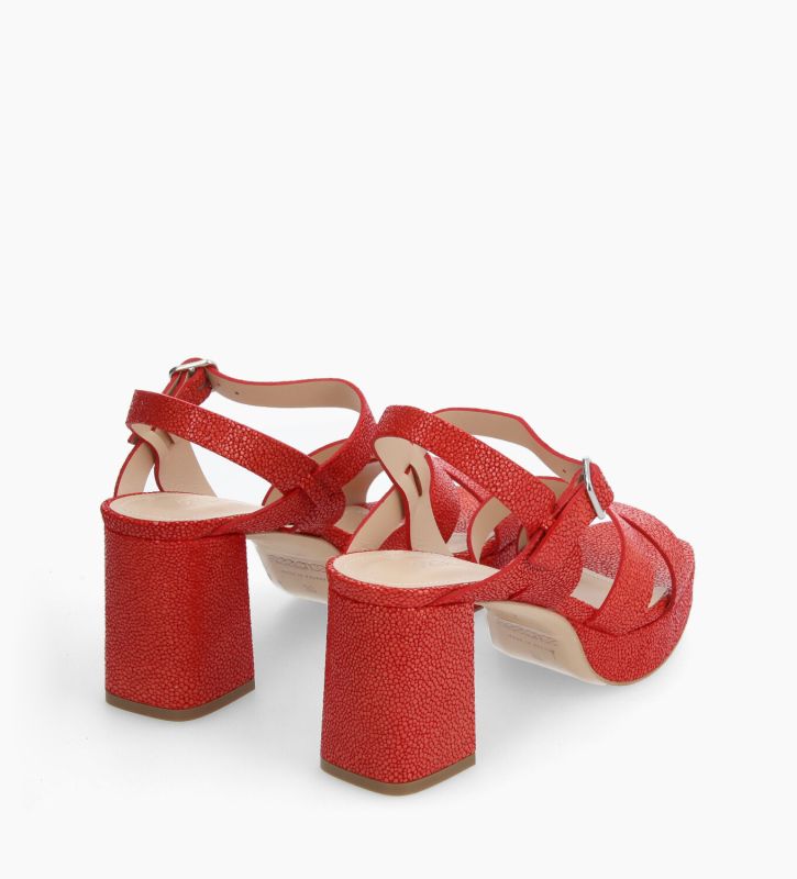 Free Lance Juliette 50 Sandale à Talon Cuir Razzo Rouge