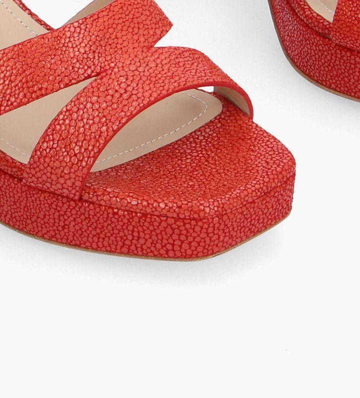 Free Lance Juliette 50 Sandale à Talon Cuir Razzo Rouge