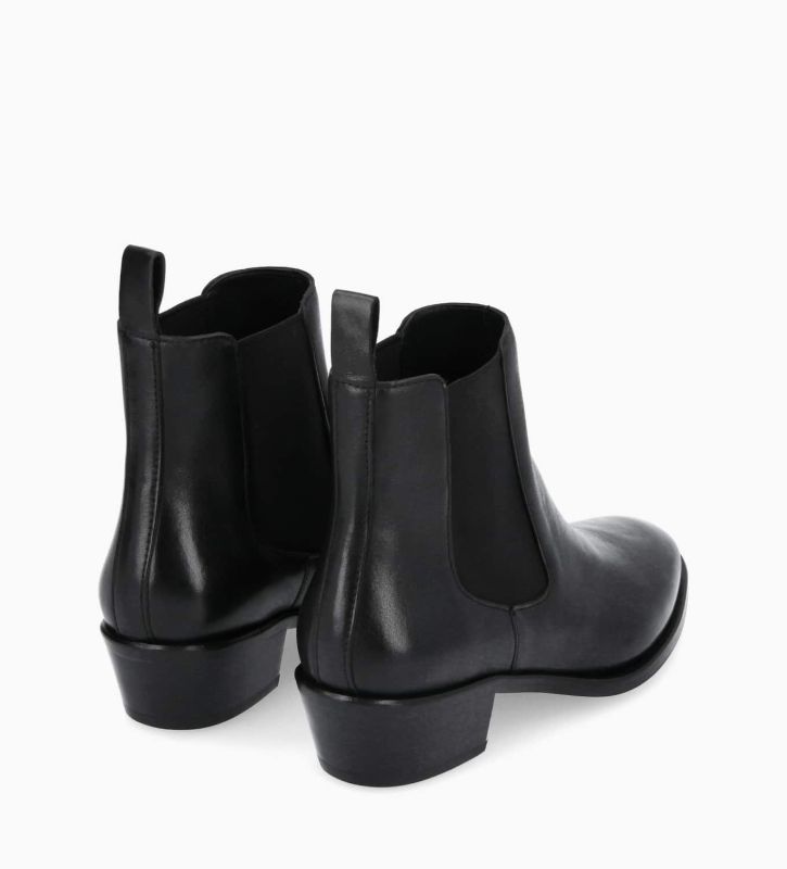 Free Lance Kim 40 Bottine Western Chelsea Cuir Lisse Noir
