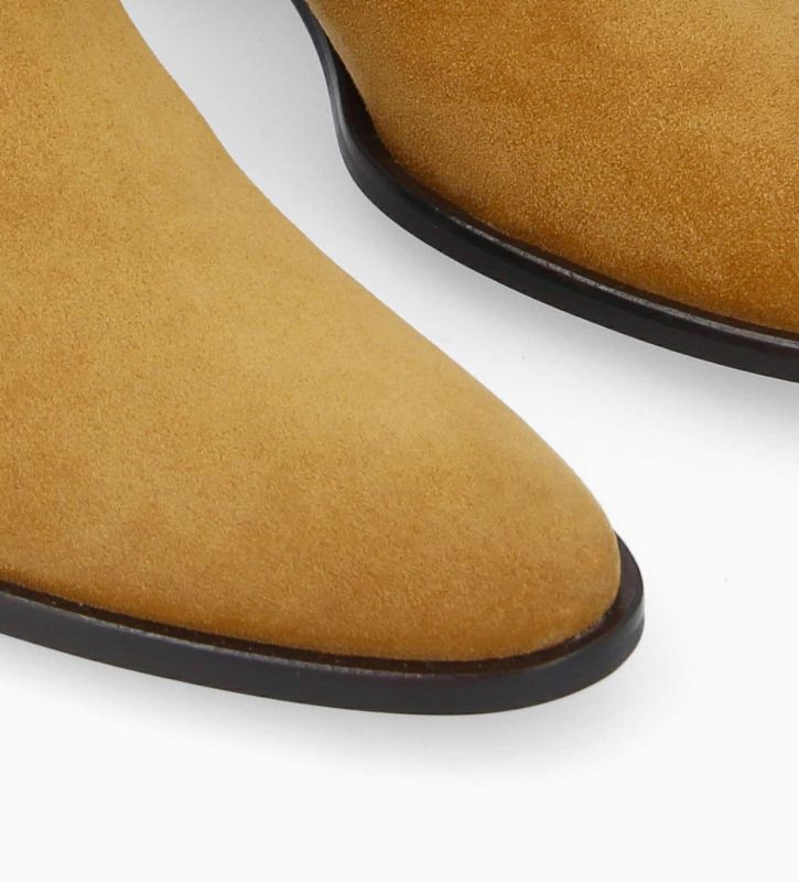Free Lance Kim 40 Bottine Western Chelsea Cuir Velours Caramel