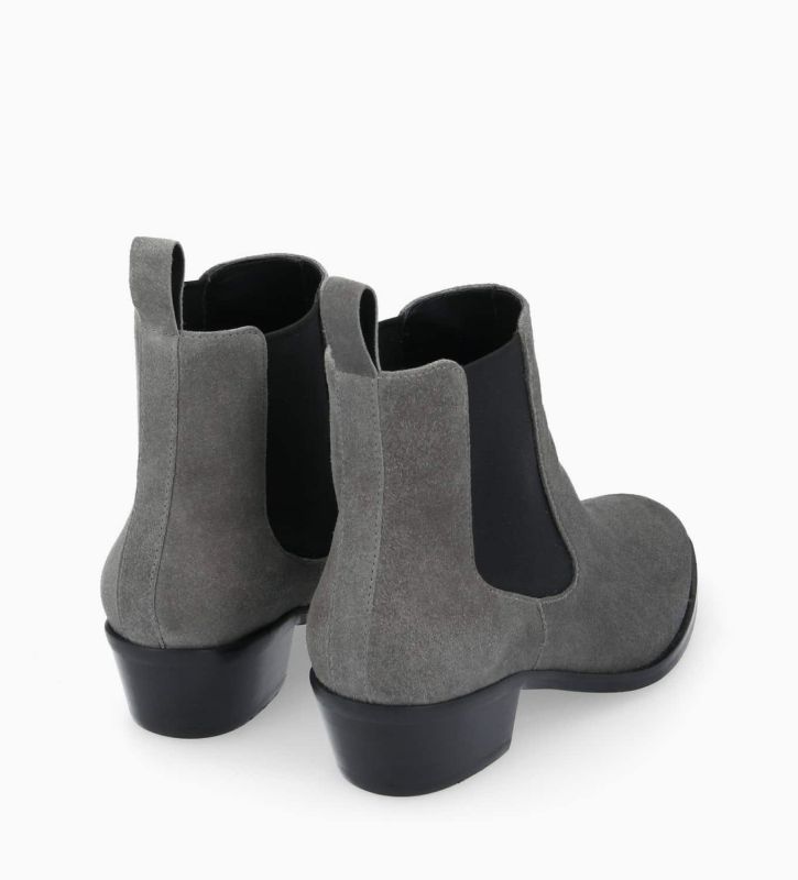 Free Lance Kim 40 Bottine Western Chelsea Cuir Velours Graphite