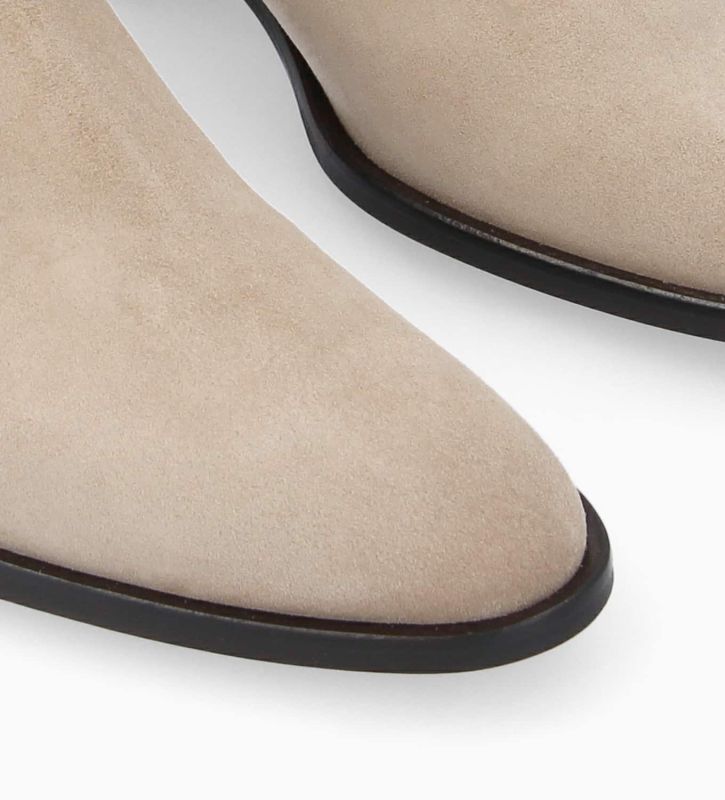 Free Lance Kim 40 Bottine Western Chelsea Cuir Velours Taupe