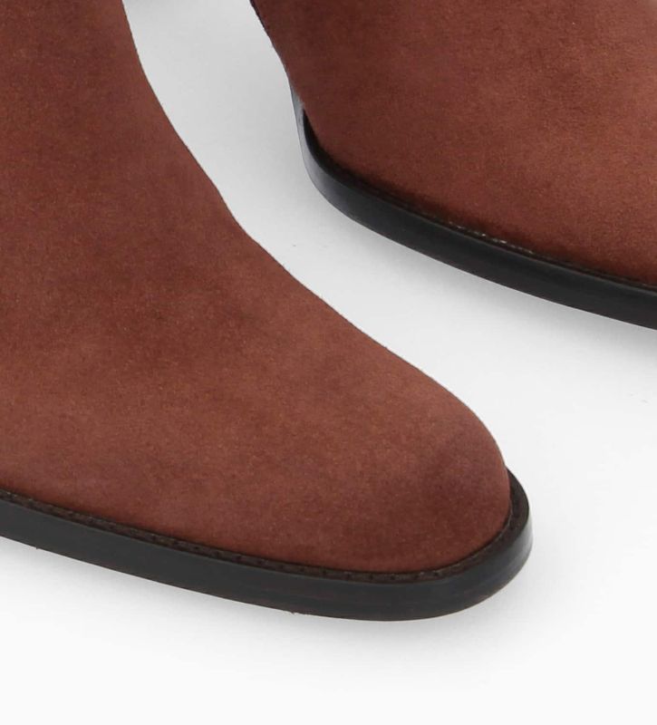 Free Lance Legend 70 Bottine à Talon à Zip Cuir Velours Grenat