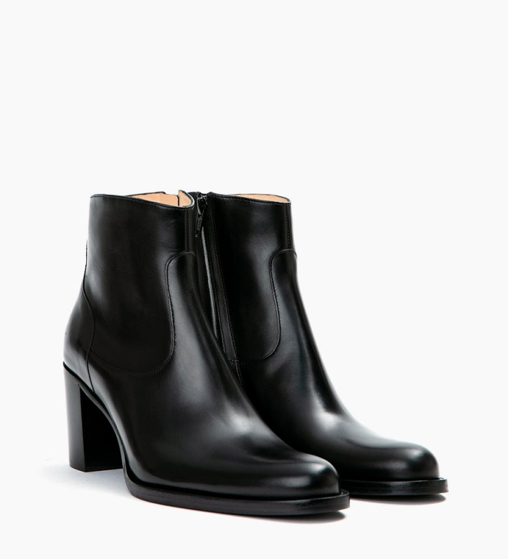 Free Lance Legend 70 Bottine à Talon à Zip Veau Lisse Noir