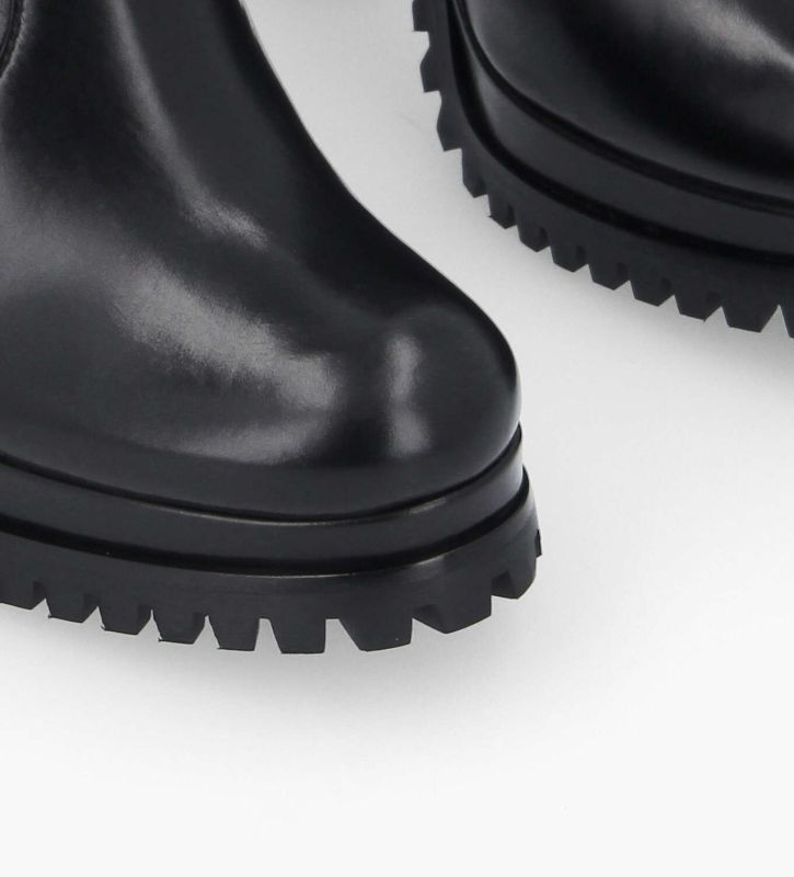 Free Lance Lery 7 Bottine Zippée à Talon Cuir Lisse Noir