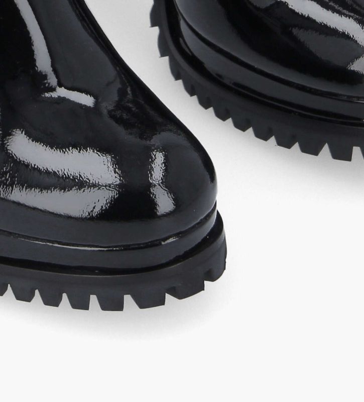 Free Lance Lery 7 Bottine Zippée à Talon Cuir Vernis Noir