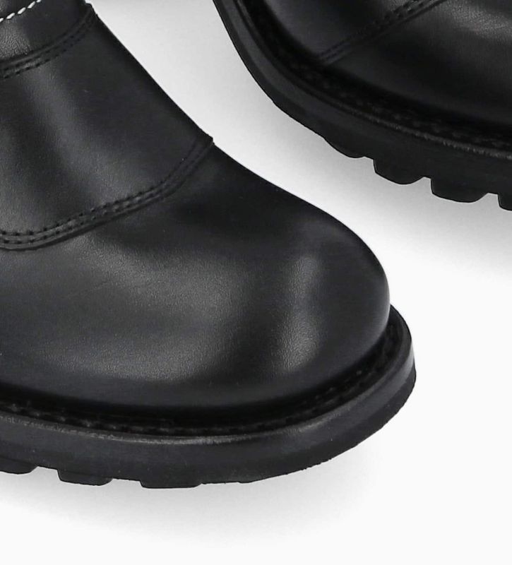 Free Lance Louise 70 Bottine Zippée à Talon Cuir Lisse Noir