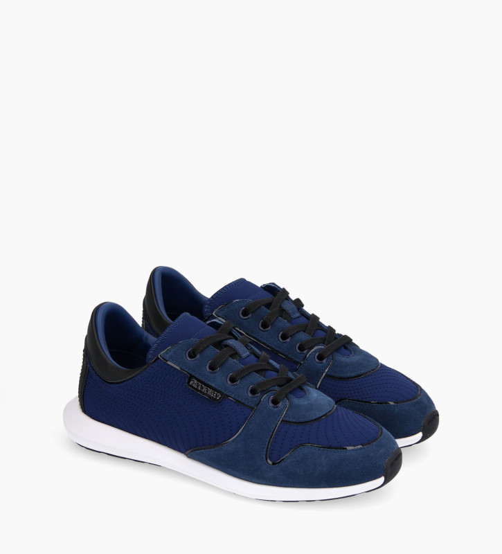 Free Lance Maeve Sneaker Nylon/Cuir Velours/Cuir Verni/Cuir Marine/Noir