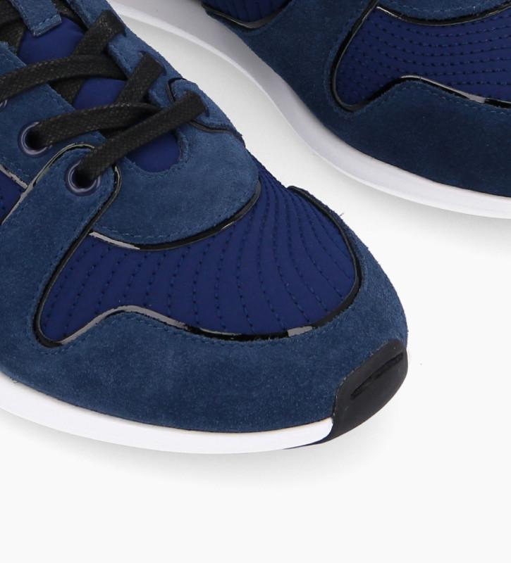 Free Lance Maeve Sneaker Nylon/Cuir Velours/Cuir Verni/Cuir Marine/Noir