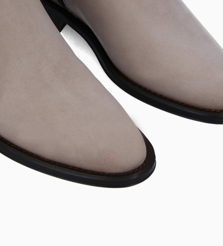 Free Lance Margot 25 Bottine Zippée à Boucle Cuir Velours Taupe