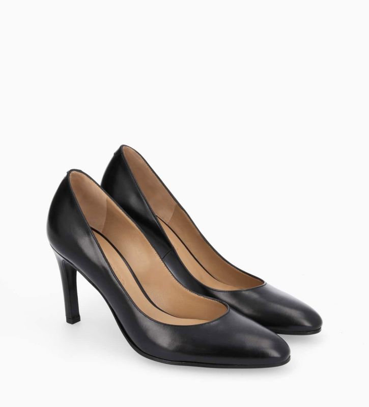 Free Lance Mirri 85 Escarpin Cuir De Veau Lisse Brillant Noir