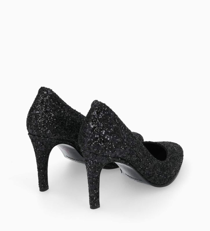 Free Lance Mirri 85 Escarpin Toile Pailletée Onyx/Noir