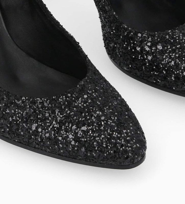 Free Lance Mirri 85 Escarpin Toile Pailletée Onyx/Noir