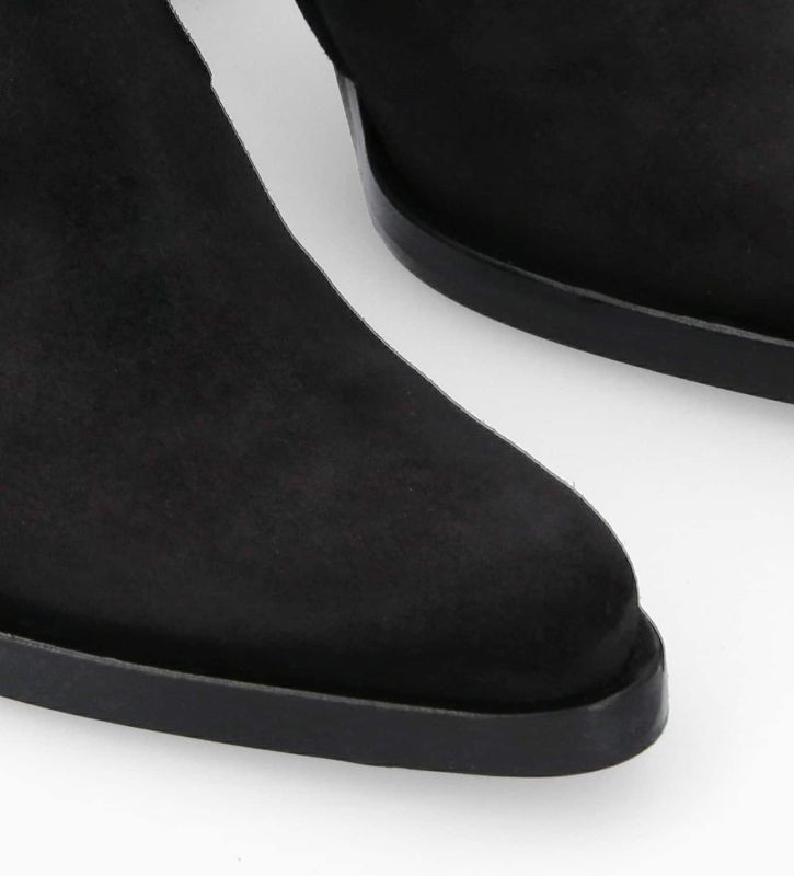 Free Lance Paddy 70 Bottine à Talon à Zip Cuir Velours Noir