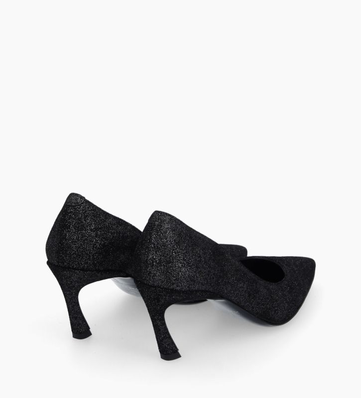 Free Lance Rosie 65 Escarpin Cuir Veau Velours Pailleté Noir