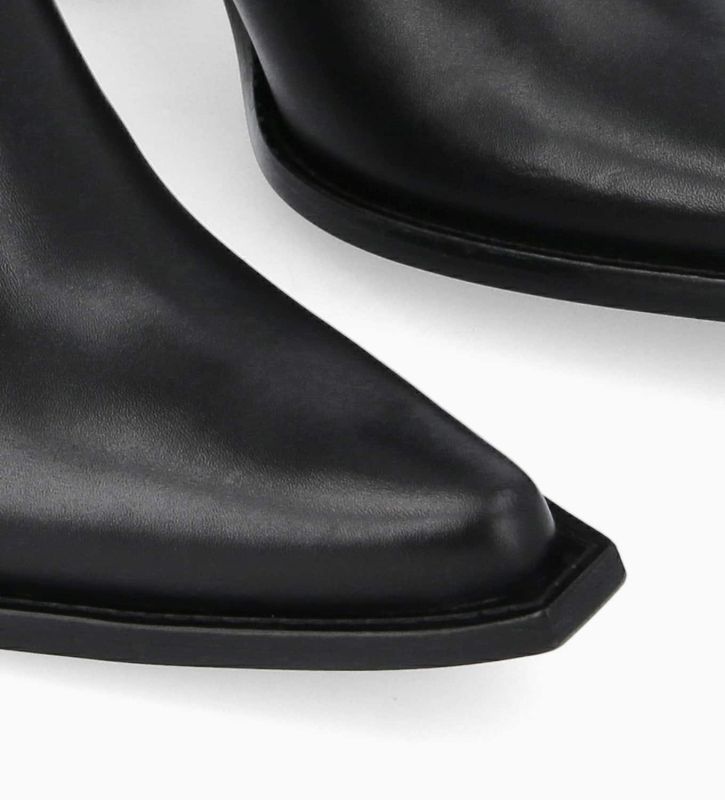 Free Lance Sandy 80 Bottine Chelsea à Talon Cuir Imprimé Crocodile/Cuir Lisse Noir