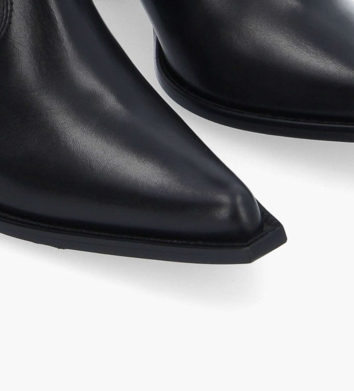 Free Lance Sibelle 50 Bottine Western Chelsea Cuir Lisse Noir